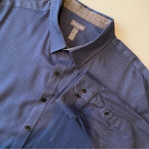 Van Heusen Men's Casual Blue Button Down Shirt 18-18.5